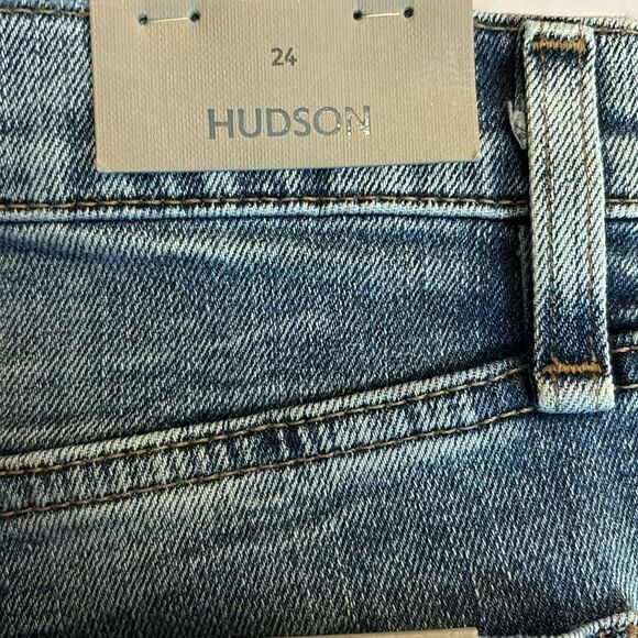 NEW HUDSON denim jeans 24 Holly high rise straight ankle - Picture 5 of 6